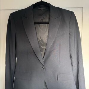 THEORY Navy Single-Button Women's Blazer